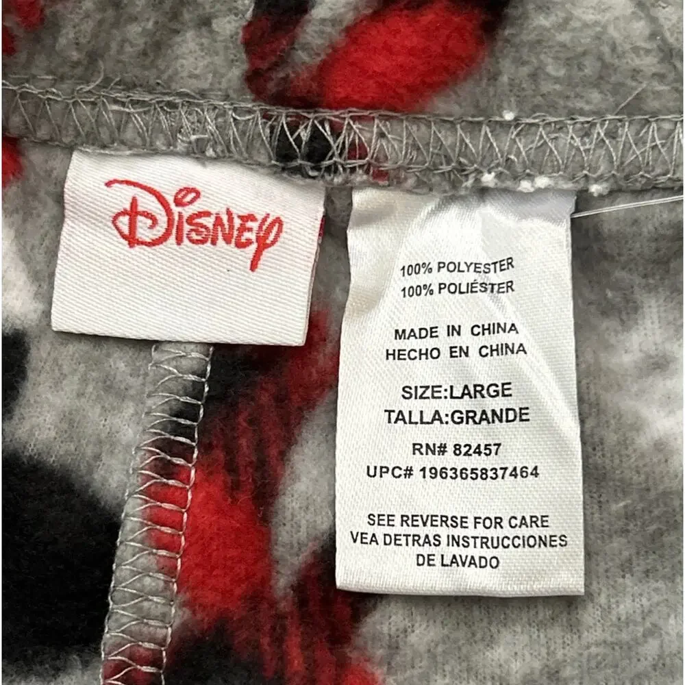 Disney Mickey Mouse Women’s Fleece Pajama Pants Sz L Winter Holiday Theme NWT - Picture 9 of 9